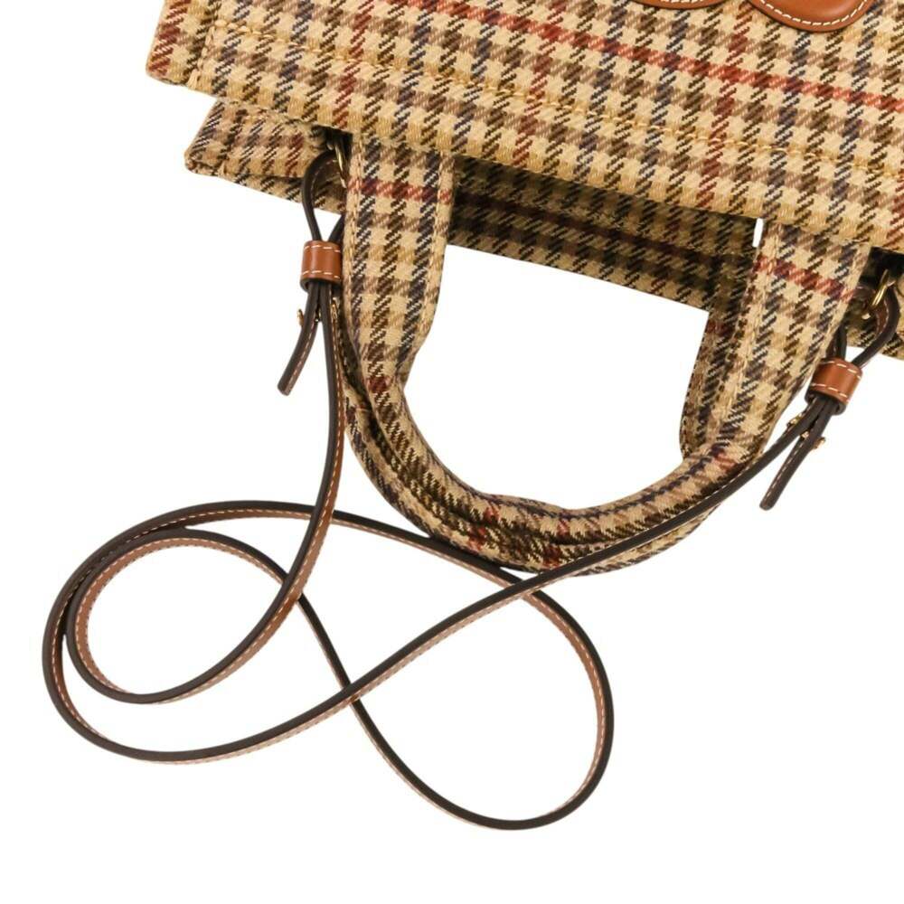 CELINE Triomphe Logo Small Cabas Thais Tweed 2-Way Shoulder Bag 199162EP8.14M... - Picture 7 of 12